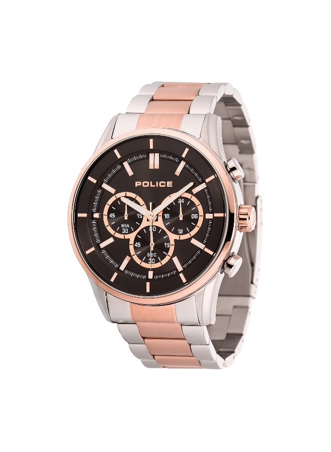 POLICE Men Rush Stainless Steel Bracelet Multifunction Watch for Men, 46mm - Image 1