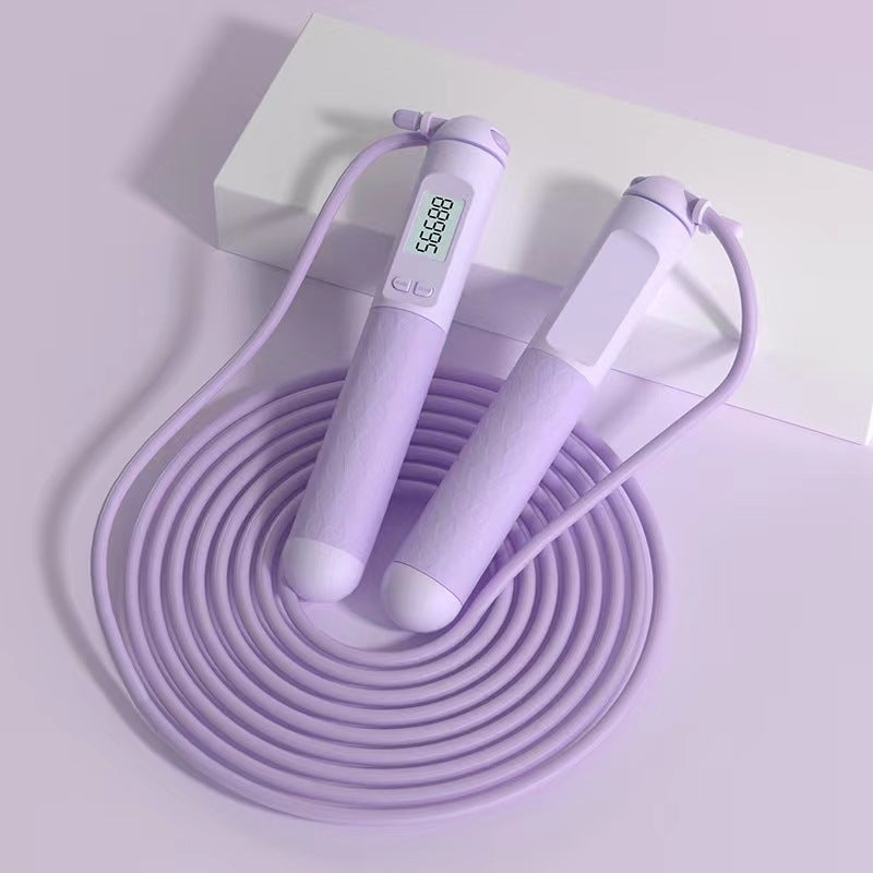 Generic Womens Specialized Jump Rope Fat Burning Countable Jump Rope Counter No Jumping Fat Loss Mid-term Exam Special Yuxiang purple long rope [bearing wire rope] [counting calories]] 