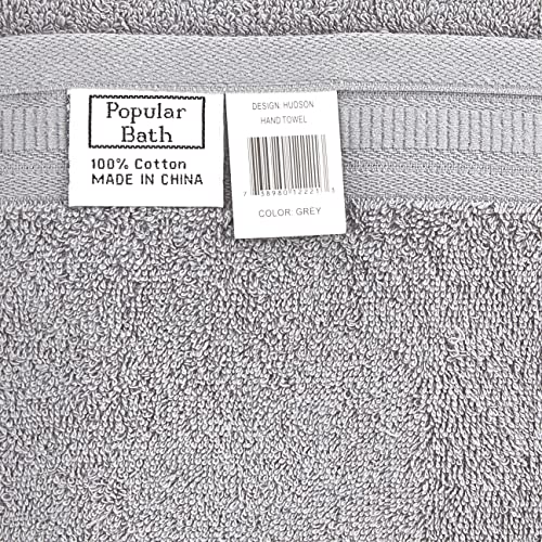 Popular Bath Bath Towels, Erica Collection, 3-Piece Set, Grey - Image 3