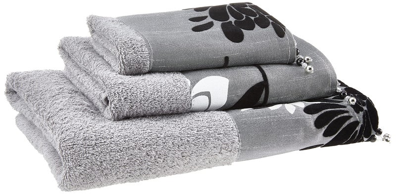 Popular Bath Bath Towels, Erica Collection, 3-Piece Set, Grey - Image 5