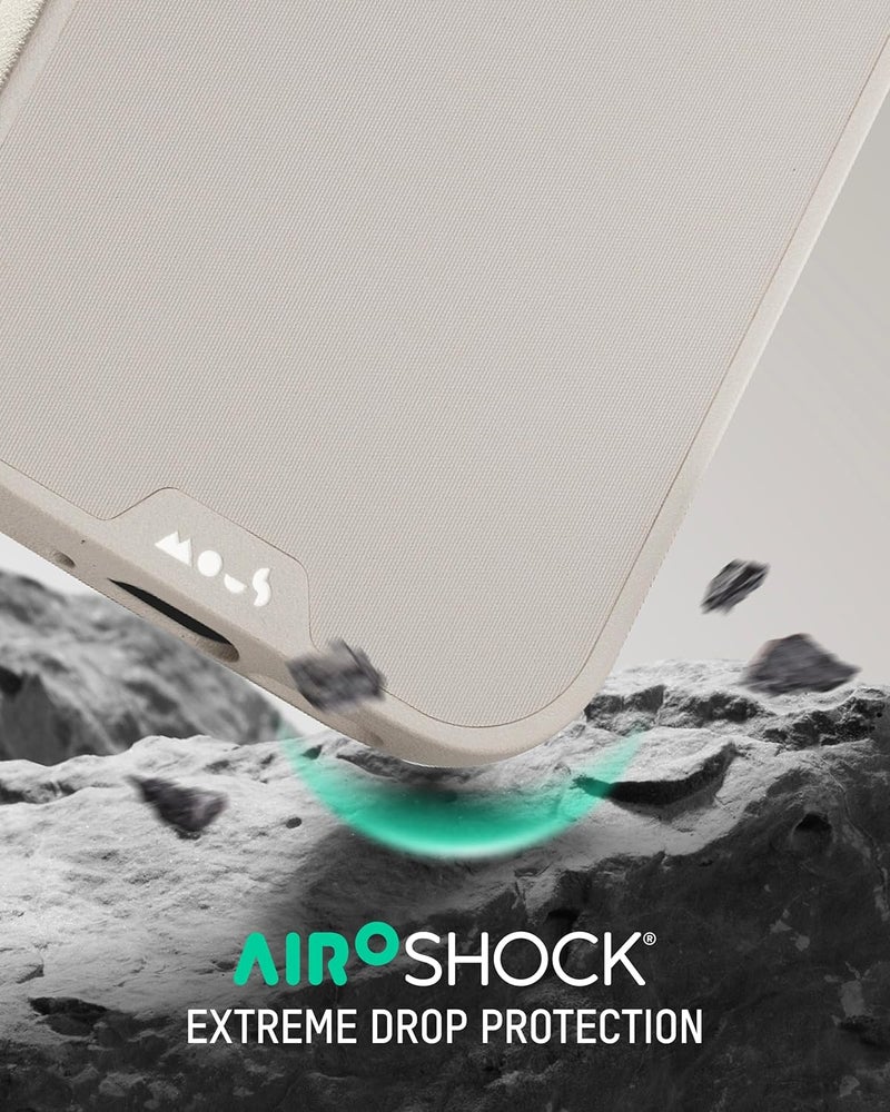 Mous Limitless Case for iPhone 17 6.3 Inches, Compatible with MagSafe (Camera Control Cover), Protective Magnetic Case, Shockproof, Full Camera Protection, Scratch-Resistant Back, Stone - Image 2