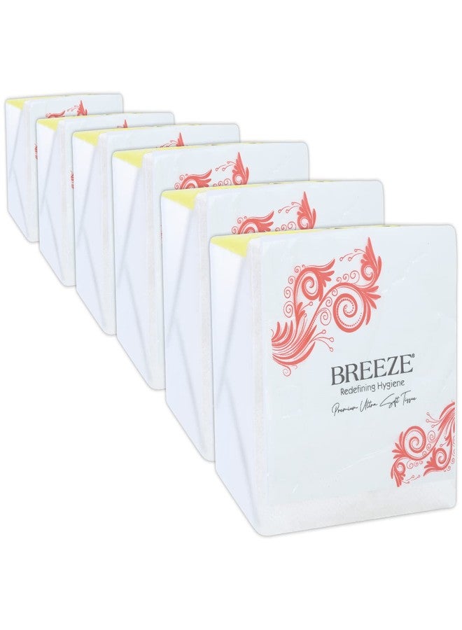 BREEZE BRE004 2 Ply Paper Serviettes Cocktail Napkin Super Soft & More Absorbent Printed Tissue in Multicolor with 50 pulls (Pack of 6/300 tissues) - Image 1