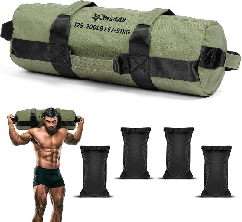 Yes4All Adjustable Sandbag - Heavy Duty Weighted Sandbags for Fitness and Conditioning, 125-200 lbs Capacity - Image 1