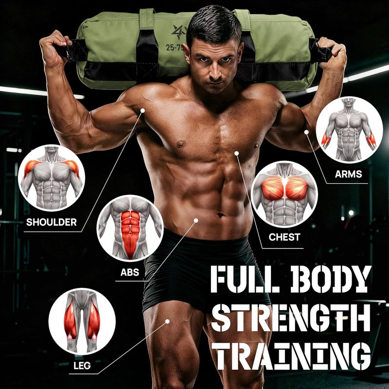 Yes4All Adjustable Sandbag - Heavy Duty Weighted Sandbags for Fitness and Conditioning, 125-200 lbs Capacity - Image 5