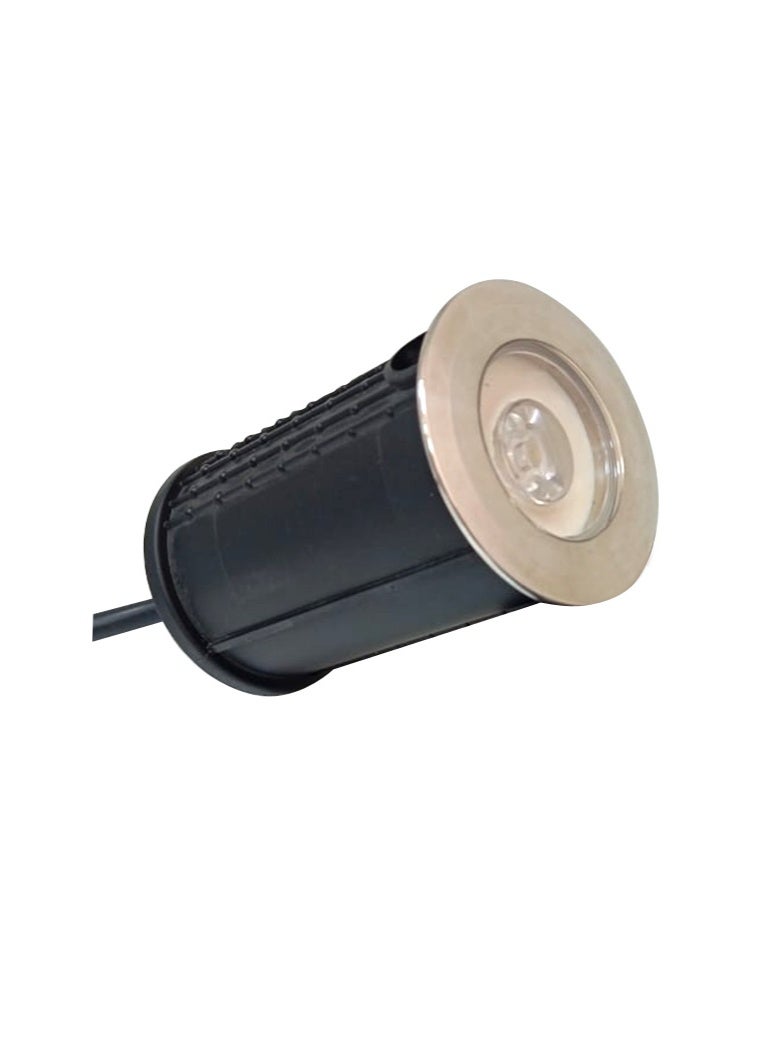 بل مرة مصباح أرضي تحت الماء LED بقوة 3 واط يعمل بجهد 12-24 فولت تيار متردد، أبيض دافئ. - Image 3