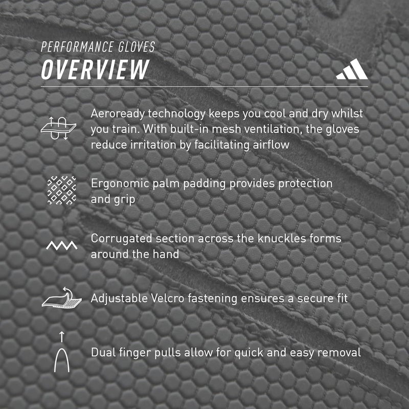 Adidas قفازات أديداس للأداء - أسود/رمادي - XL - Image 5