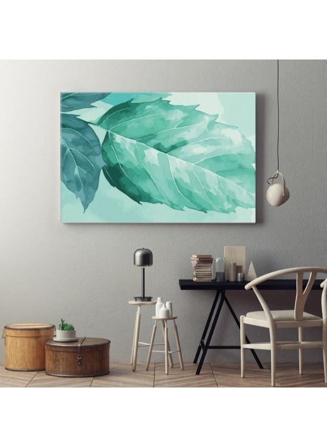 Home Gallery home gallery leaf_watercolor Printed Canvas wall art - Image 1