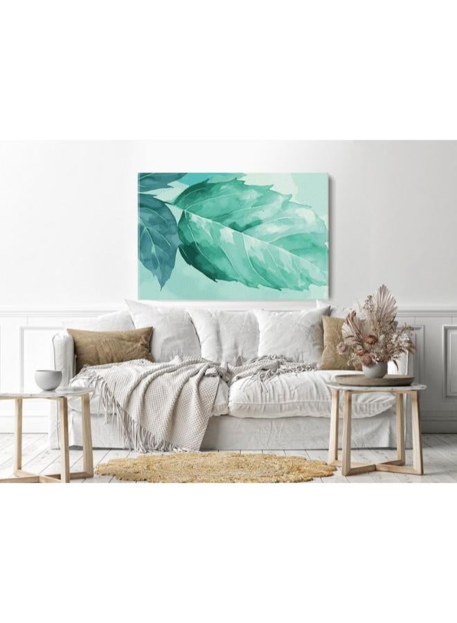 Home Gallery home gallery leaf_watercolor Printed Canvas wall art - Image 3