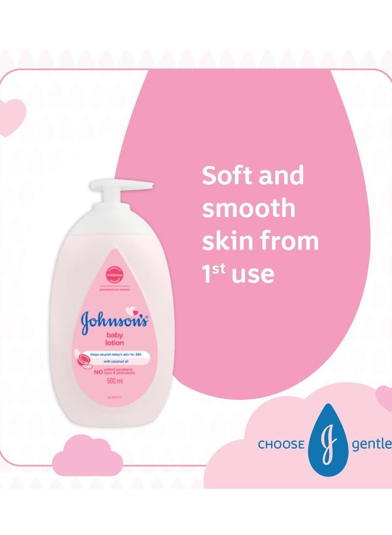 Johnson's Baby Johnson's Baby Lotion 100% Natural Plant Oil Based 24H Moisturized & Soft Skin 500ml - Image 3