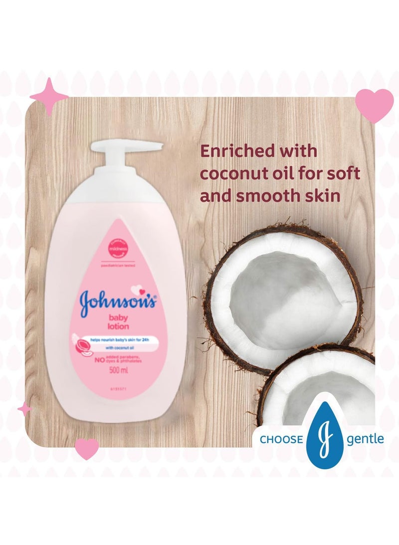 Johnson's Baby Johnson's Baby Lotion 100% Natural Plant Oil Based 24H Moisturized & Soft Skin 500ml - Image 4