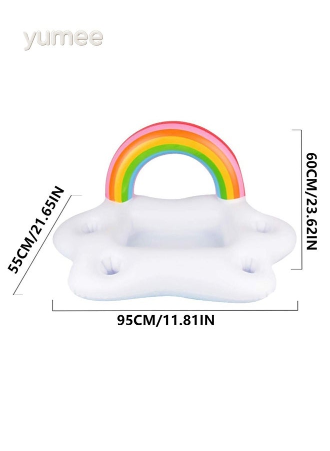 يمي حامل مشروبات قابل للنفخ للمسبح - حامل أكواب عائم مع 4 فتحات للمشروبات، ضروري لحفلات المسبح الصيفية على الشاطئ والسباحة (لعبة مائية ممتعة، مصنوعة من مادة PVC متينة) - Image 3