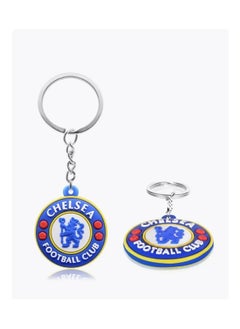 MARIO DRAFTS Chelsea Football Club Official Logo Keychain, Metal Chain with PVC Pendant  - Image 1