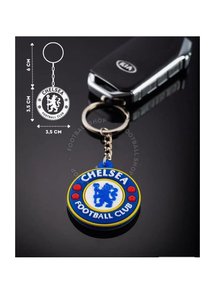 MARIO DRAFTS Chelsea Football Club Official Logo Keychain, Metal Chain with PVC Pendant - Image 4