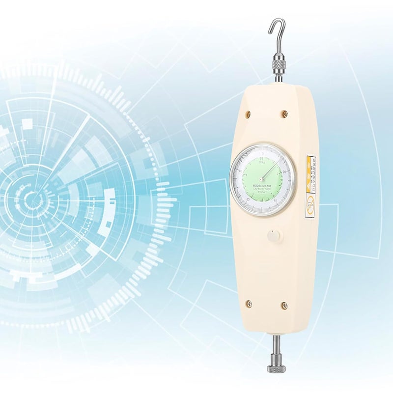 NK 100N Analog Push Pull Force Gauge Dynamometer with Dial and Flat Tip - Image 4