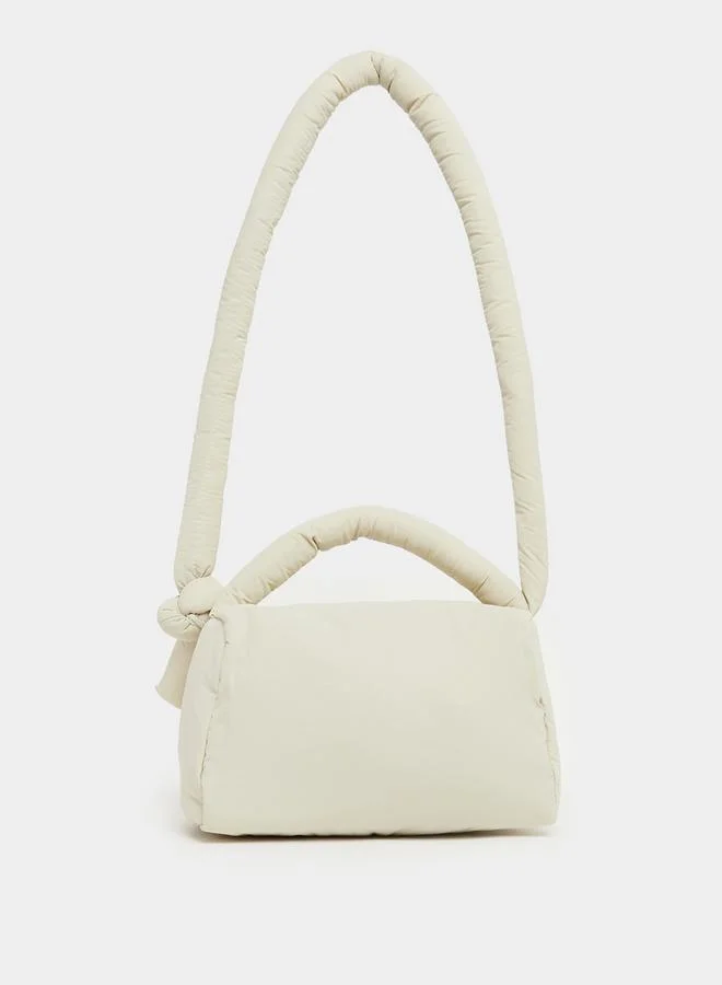Styli Styli Minimal Print Handbag with Knotted Strap