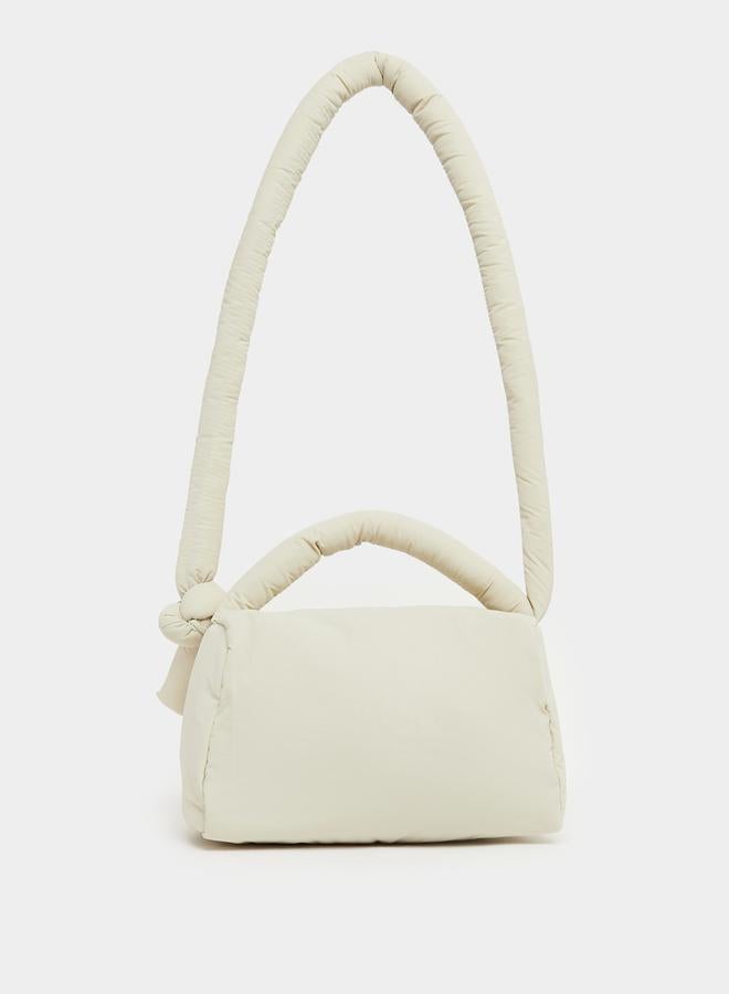Styli Styli Minimal Print Handbag with Knotted Strap  - Image 4