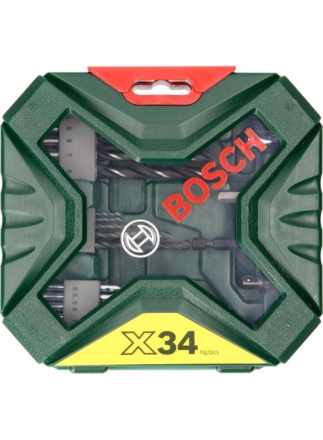 BOSCH 34-Piece X-Line Classic Drill Bit And Screwdriver Bit Set (Wood, Metal, Accessories For Drills) - Image 2