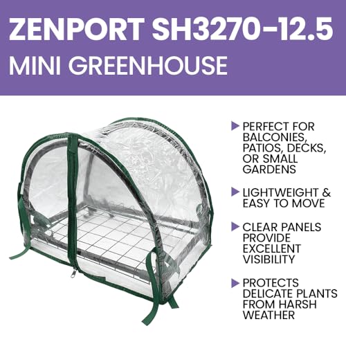 Zenport SH3270-12.5 1-Foot High Balcony Greenhouse for Protected Patio, Mini Clear - Image 3