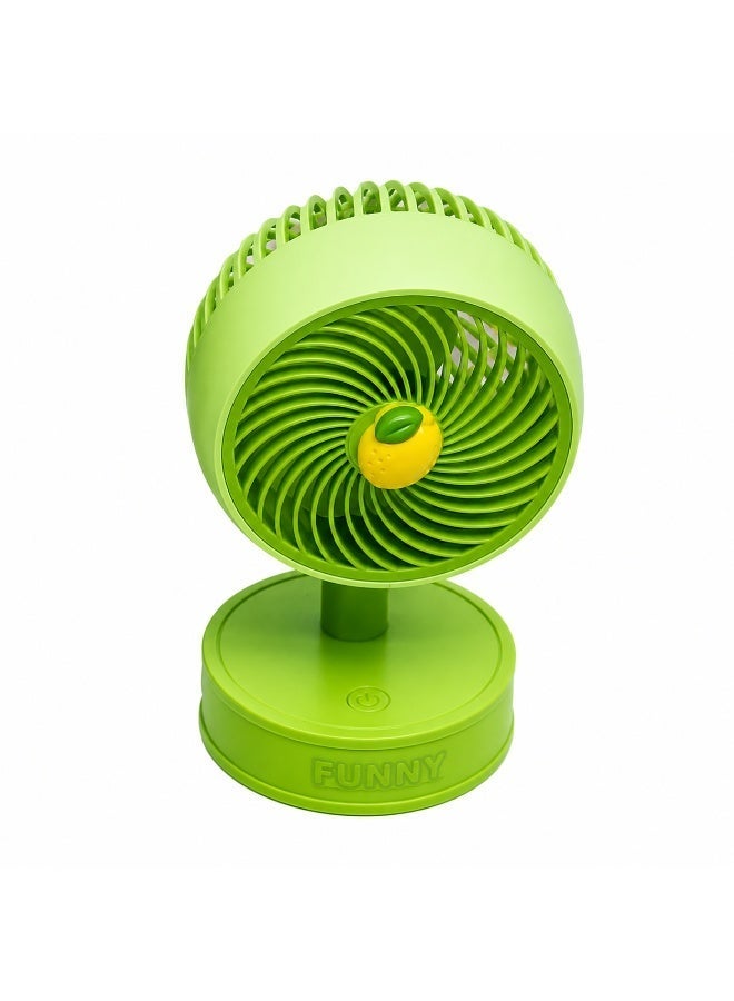 Portable USB Rechargeable Mini Desk Fan, 3-Speed Personal Cooling Fan with Adjustable Angle, Quiet Operation for Office Home Travel - Image 1