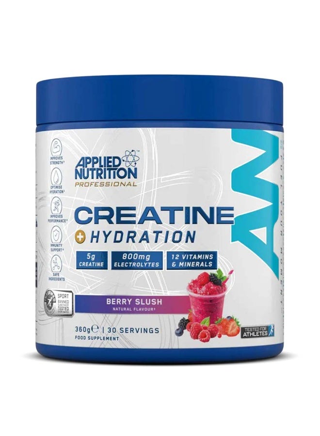 Applied Nutrition Creatine + Hydration, Support Endurance and Strength, Berry Slush, 360g