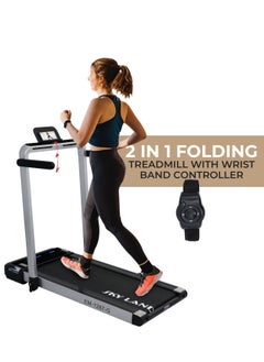 Sky Land 2-in-1 Treadmill & Walking Pad | Foldable Running Machine with 4HP Motor, FS App & 12 Programs, Compact Under-Desk Treadmill for Home & Office – EM-1287-G | جهاز السير المتحرك  - Image 2