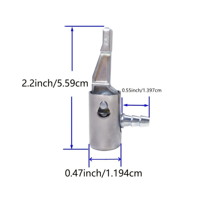 Silvery 1/4 Inch Lock On All Metal Air Chuck Mini Portable Tire Inflator Hose End With Barb Connector For Hose Repair Inflate Chuck - Image 3