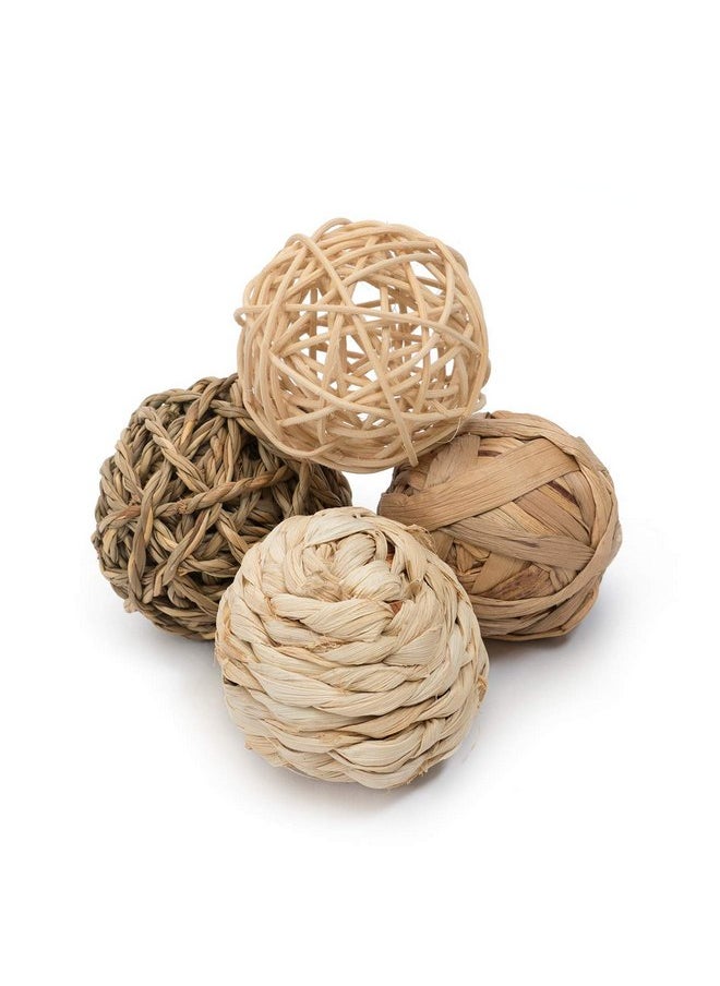 Niteangel - Niteangel Natural Chew Activity Toys Fun Safe Hay Grass Pet Balls for Chinchilla Guinea Pig Rats Rabbits Hamster Gerbil Degu Bunny and Other Small Animals - Image 1