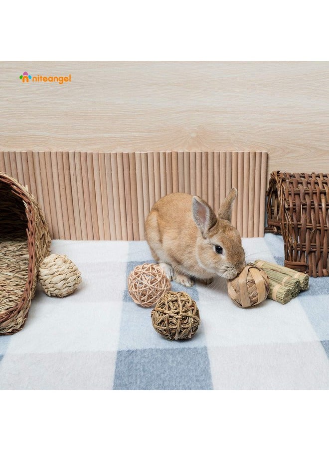 Niteangel - Niteangel Natural Chew Activity Toys Fun Safe Hay Grass Pet Balls for Chinchilla Guinea Pig Rats Rabbits Hamster Gerbil Degu Bunny and Other Small Animals - Image 1