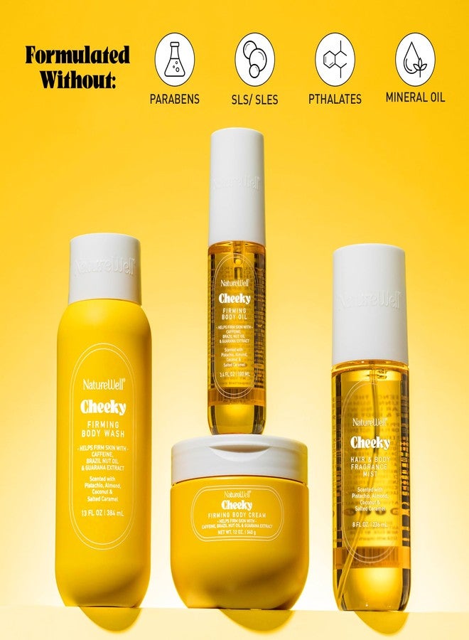 NATURE WELL Cheeky Firming Body Oil, Luxuriously Glowy & Fast-Absorbing Formula Designed to Nourish, Firm, & Visibly Smooth Skin, Scented with Pistachio, Almond, Coconut, & Salted Caramel, 3.4 Oz - Image 5