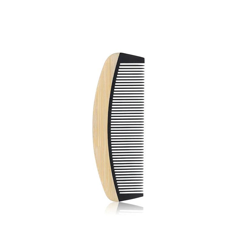 Y&D Natural Bamboo Wood Rat Tail Comb Set - Eco-Friendly Hairbrushes for Anti-Static, Wide & Fine Tooth, Massage Scalp, Household Use - Image 1