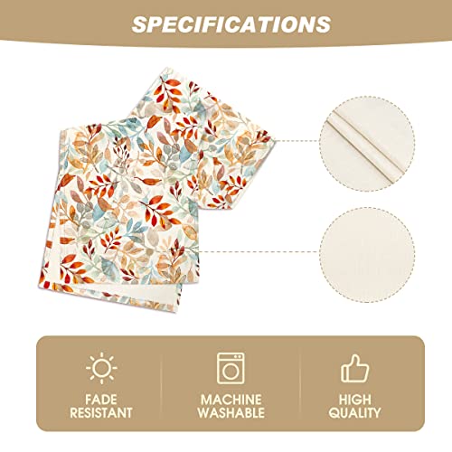 Artoid Mode Beige Eucalyptus Leaves Fall Table Runner, Seasonal Autumn Kitchen Dining Table Decoration for Outdoor Home Party 13x72 Inch - Image 5