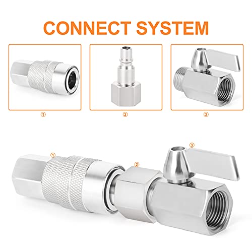 GASHER 12PCS 1/4-Inch Female Industrial Coupler,1/4 Basic Flow Quick Connect Air Coupler - Image 2