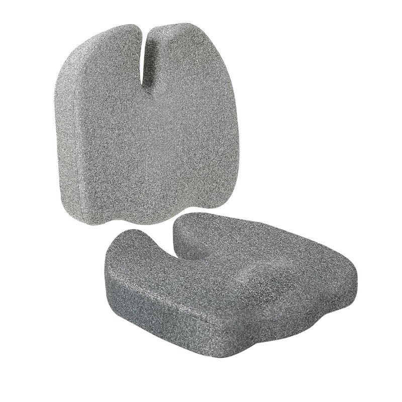 Royal Nap Coccyx Seat Cushion for Back Pain Relief | Orthopedic Memory Foam Pillow for Sciatica & Tailbone Support | Large Size, 2-Layer Washable Cover, Grey | 1 Year Warranty | Pack of 1 - Image 3