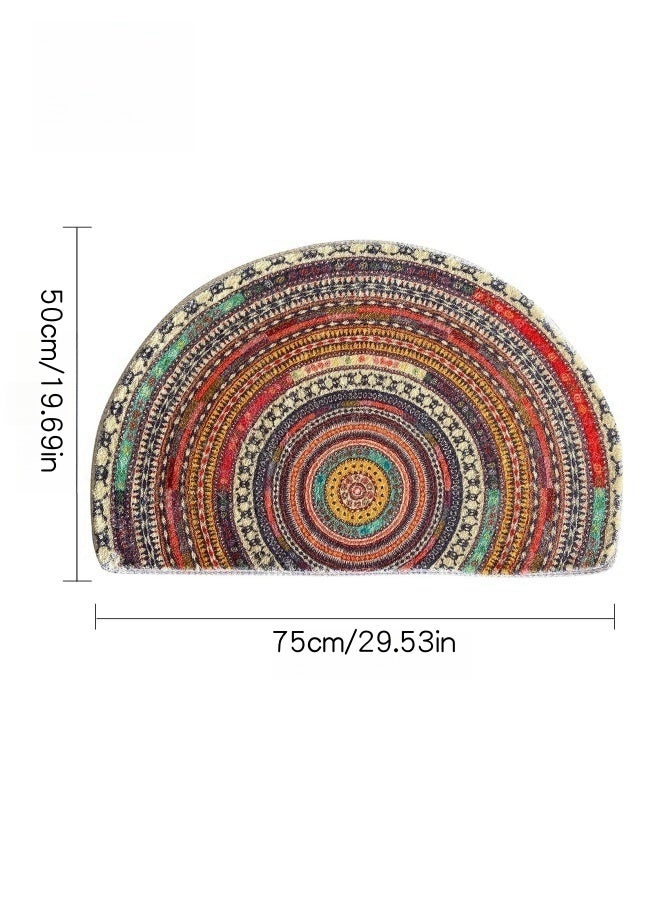 SHABILI Semi-circular Welcome Mats for Front Door 50cm*75 cm，Durable Non Slip Backing Floor Mat， Ultra Absorb Mud Easy Clean Entry Door mat for Indoor High Traffic Areas Outdoor Entryway Rug  - Image 5