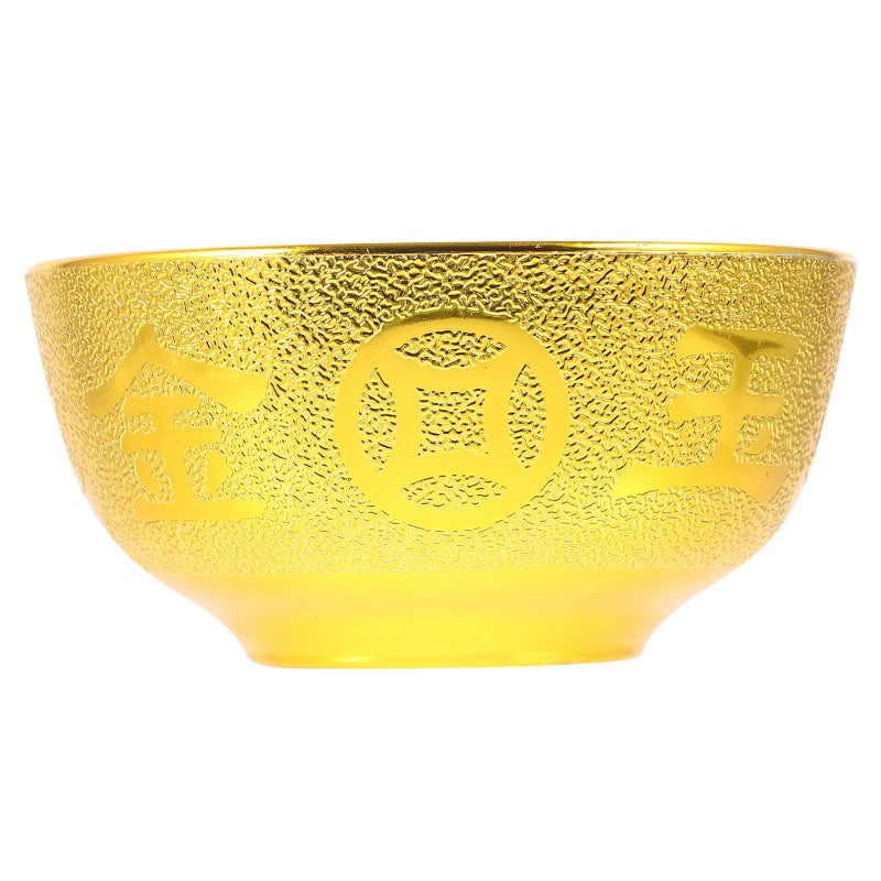 Golden Plastic Buddhist Offering Bowl Set Reusable Decorative Dishware For Temple Home Altar - Image 2
