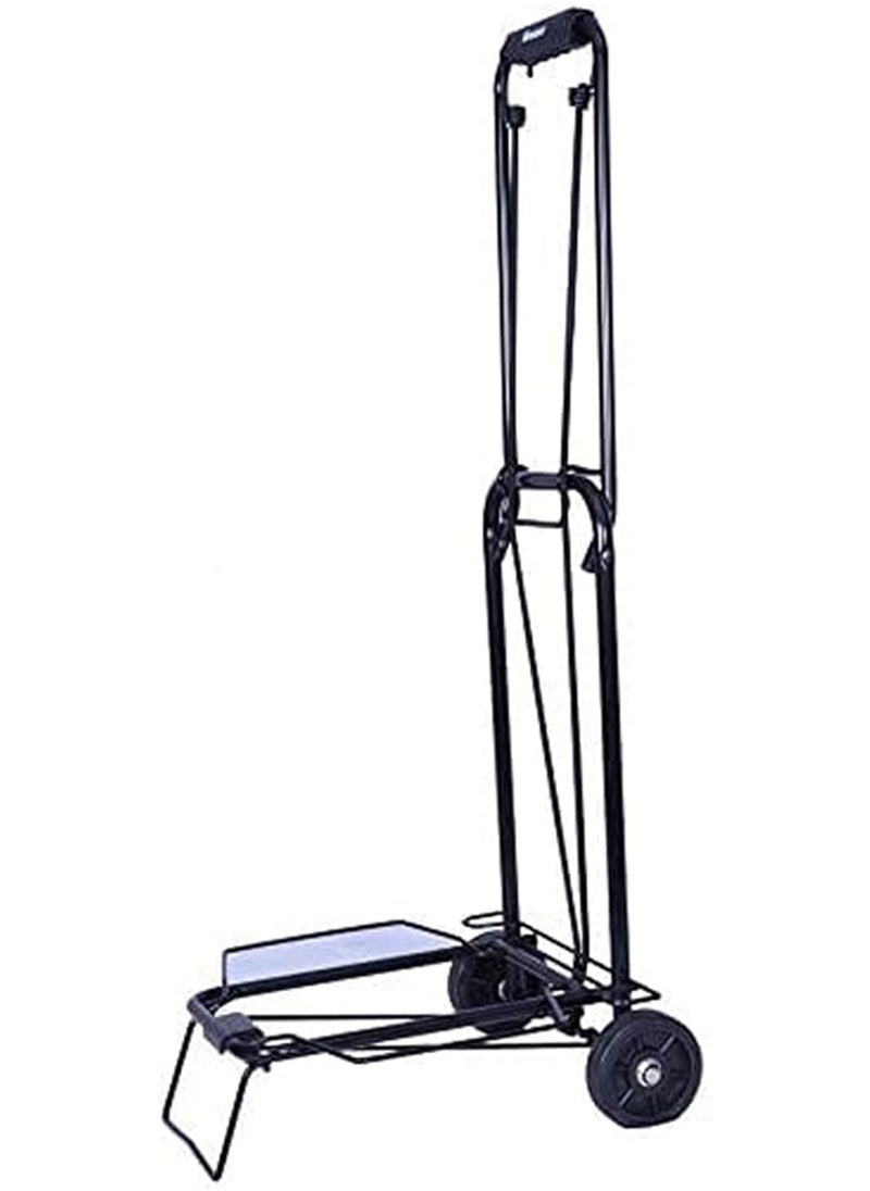 eminent Luggage Carrier Lightweight 2 Wheels Portable Foldable Cart Dolly Collapsible with Bungee Cords Black 501HT Black  - Image 1