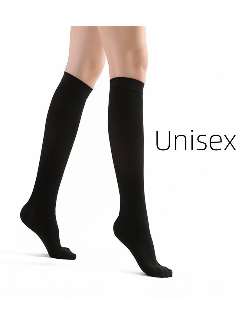 NOVOLAN NOVOLAN 3 Pairs Sports Compression Women Men Socks Long Tube Calf Elastic Socks Mesh Breathable Moisture Wicking Shock-Absorbing, Comfortable & Soft of Basketball, Football and Tennis  - Image 4