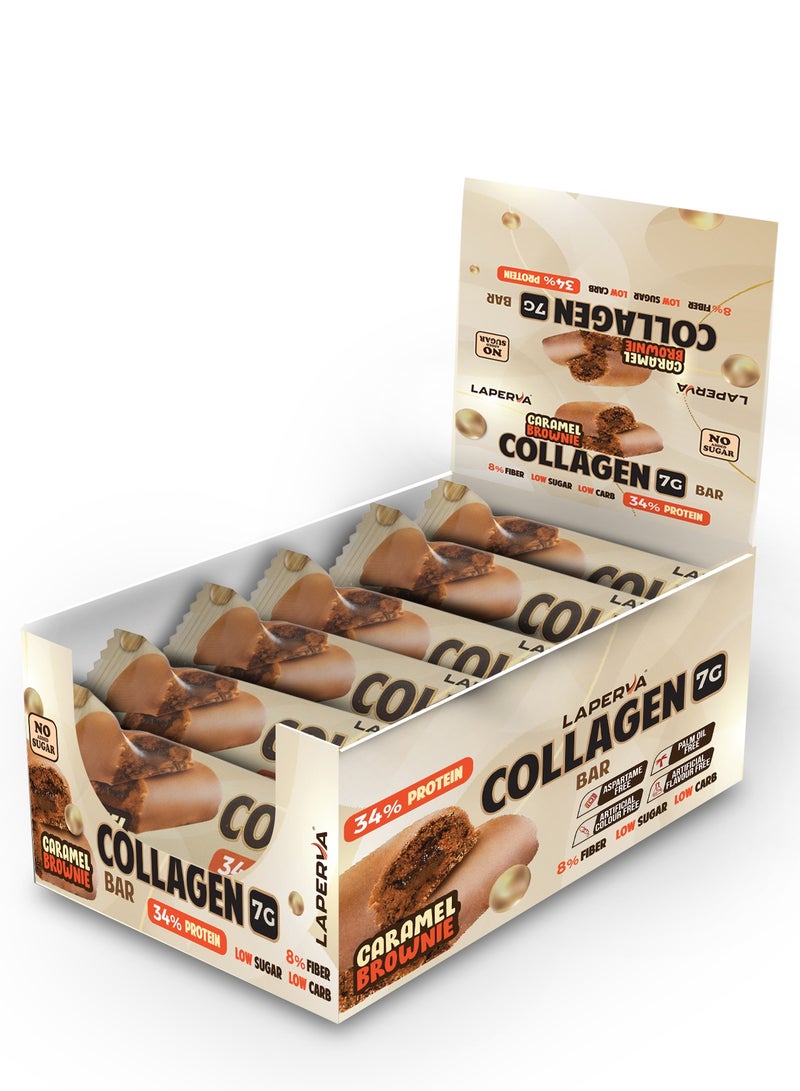Laperva Collagen Protein Bar Caramel Brownie, 7g Collagen, High-Protein Snack, No Added Sugar, Pack of 12 - Image 1