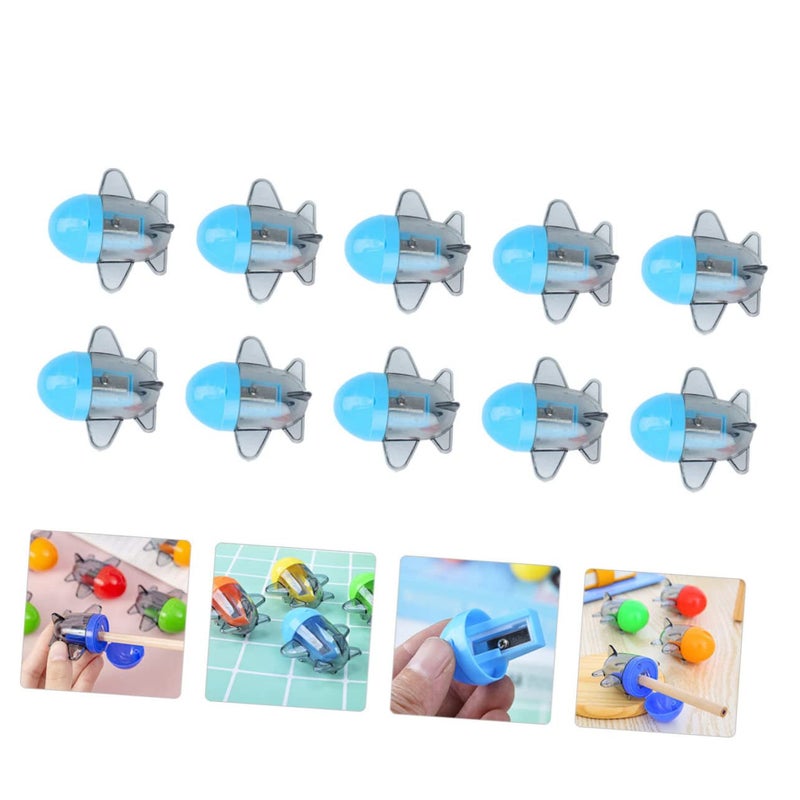 15 Piece Plastic Single Hole Pencil Sharpener with Lid Portable for School Home Office Random Color - Image 5
