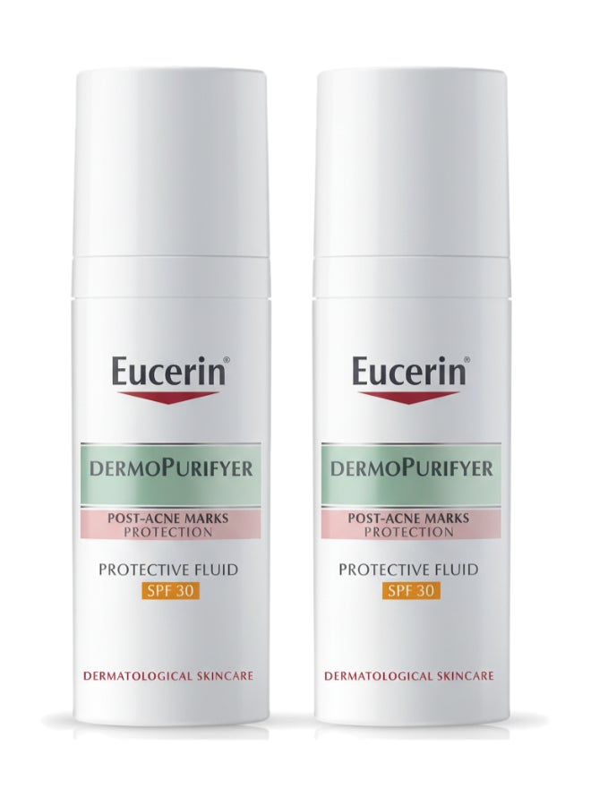 Pack Of 2 DermoPurifyer Oil Control Protective Face Fluid for Post-Acne Marks Protection  SPF 30 50ml - Image 1