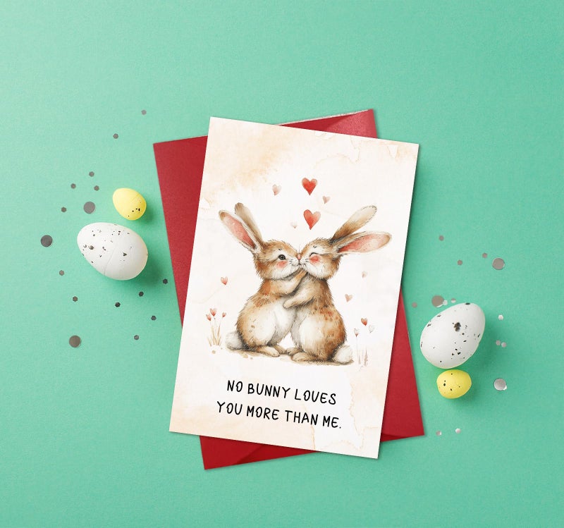 HEYINSHEN Easter Cards with Envelope Funny Easter Cards for Wife Easter Cards for Husband Romantic anniversary Card Funny Animal Pun Easter Card for Girlfriend Boyfriend Birthday Card for Daughter Son - Image 3