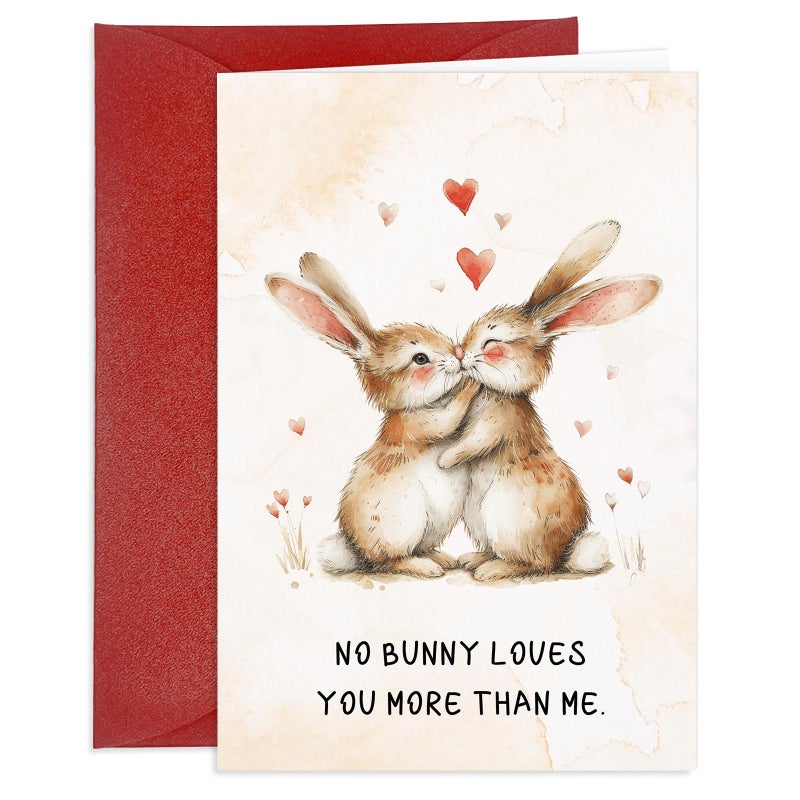 HEYINSHEN Easter Cards with Envelope Funny Easter Cards for Wife Easter Cards for Husband Romantic anniversary Card Funny Animal Pun Easter Card for Girlfriend Boyfriend Birthday Card for Daughter Son - Image 1