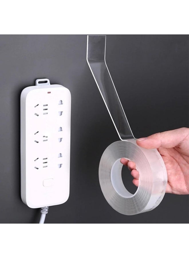 1/2/3/5M Nano Tape Double Sided Tape Transparent Reusable Waterproof Adhesive Tapes Cleanable Kitchen Bathroom Supplies Tapes 