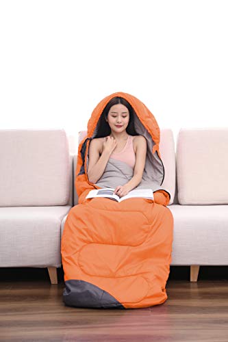 tuphen- Sleeping Bags for Adults Kids Boys Girls Backpacking Hiking Camping Microfiber Liner, Cold Warm Weather 4 Seasons Winter, Fall, Spring, Summer, Indoor Outdoor Use, Lightweight & Waterproof - Image 5