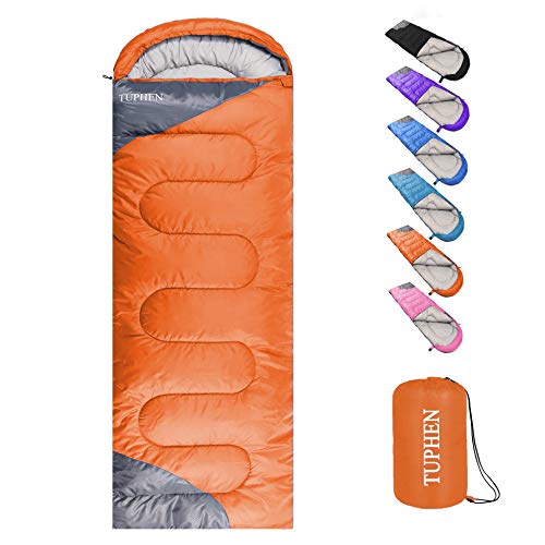tuphen- Sleeping Bags for Adults Kids Boys Girls Backpacking Hiking Camping Microfiber Liner, Cold Warm Weather 4 Seasons Winter, Fall, Spring, Summer, Indoor Outdoor Use, Lightweight & Waterproof - Image 1