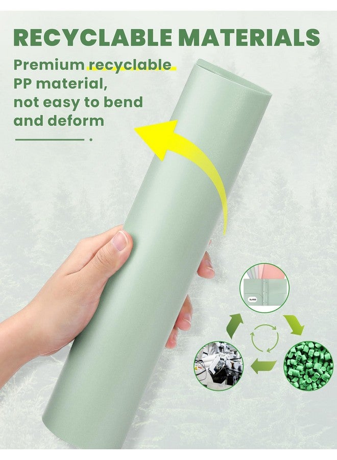 SUNEE Pocket Folders With Prongs(5 Pack, Vintage Colors) Recycled Plastic Folders With Pockets And Prongs Fit Letter Size, Poly Folders With Pockets For School Office Home - Image 3