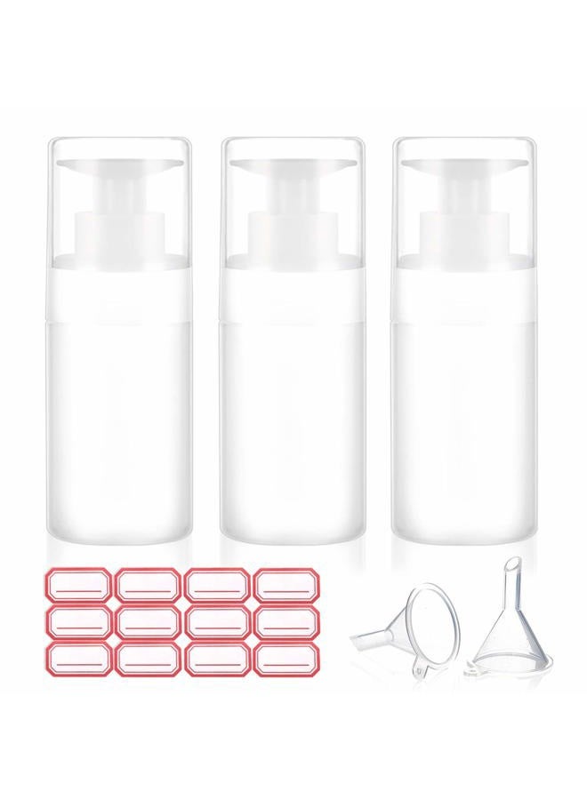 Jiulory Acetone Pump Dispenser Push Down Pump Dispenser Alcohol Dispenser Bottle 3 Packs 100ml One-Touch Pump Bottle For Alcohol,Acetone,Nail Polish remover & Makeup Remover, Toner ect - Image 1