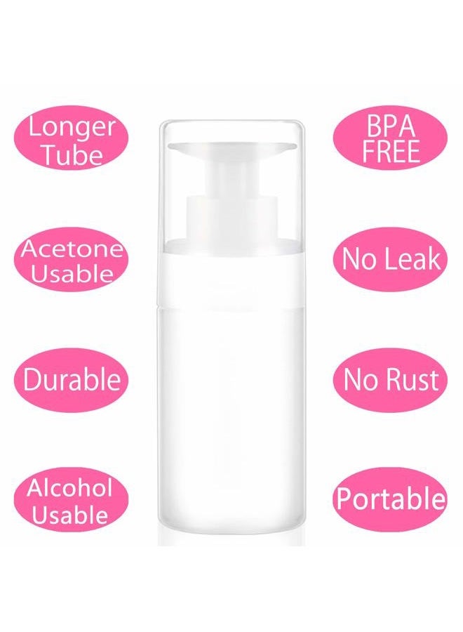 Jiulory Acetone Pump Dispenser Push Down Pump Dispenser Alcohol Dispenser Bottle 3 Packs 100ml One-Touch Pump Bottle For Alcohol,Acetone,Nail Polish remover & Makeup Remover, Toner ect - Image 2
