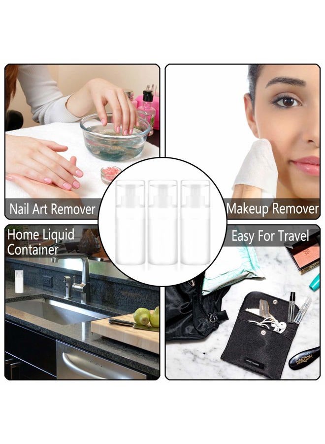 Jiulory Acetone Pump Dispenser Push Down Pump Dispenser Alcohol Dispenser Bottle 3 Packs 100ml One-Touch Pump Bottle For Alcohol,Acetone,Nail Polish remover & Makeup Remover, Toner ect - Image 5