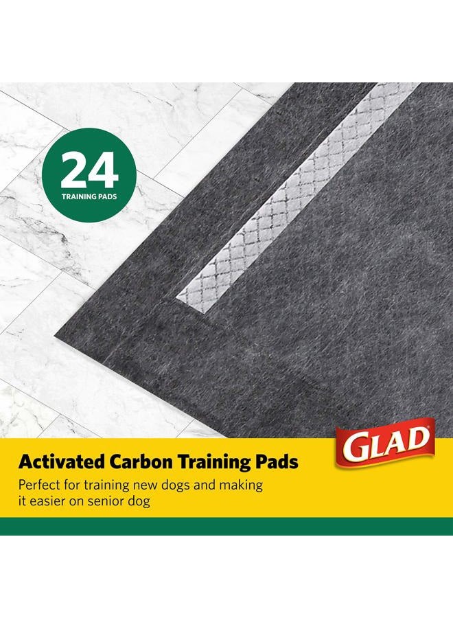Glad وسادات تدريب الكلاب من الكربون النشط للحيوانات الأليفة - فائقة الامتصاص ومضادة للتسرب، وسادات بول الكلاب بحجم كبير جداً، وسادات داخلية مع شرائط لاصقة، وسادة جرو بحجم عملاق، 30" × 36"، 24 قطعة - Image 2
